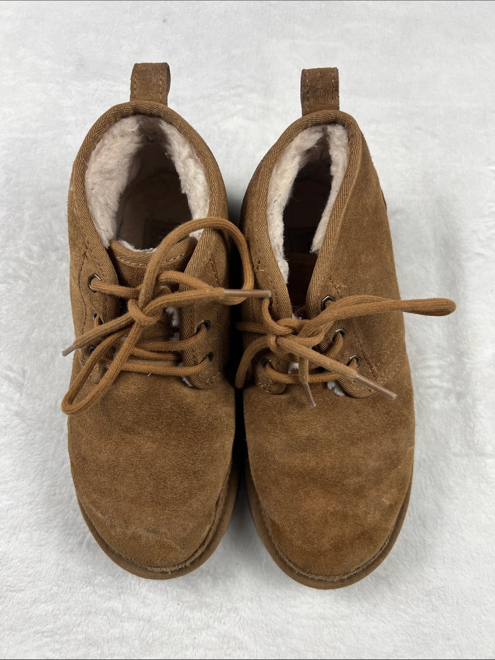 UGG Neumel Chukka Boots Chestnut Suede Wool Lined Women’s 7 - Picture 2 of 11